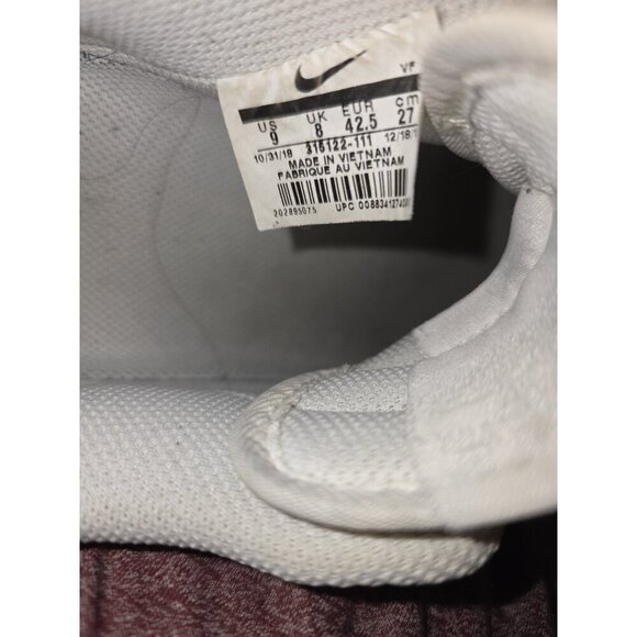 NIKE AIR FORCE 1 WHITE LEATHER SNEAKERS 315122-111 MEN'S SIZE 9 customized - Picture 6 of 7